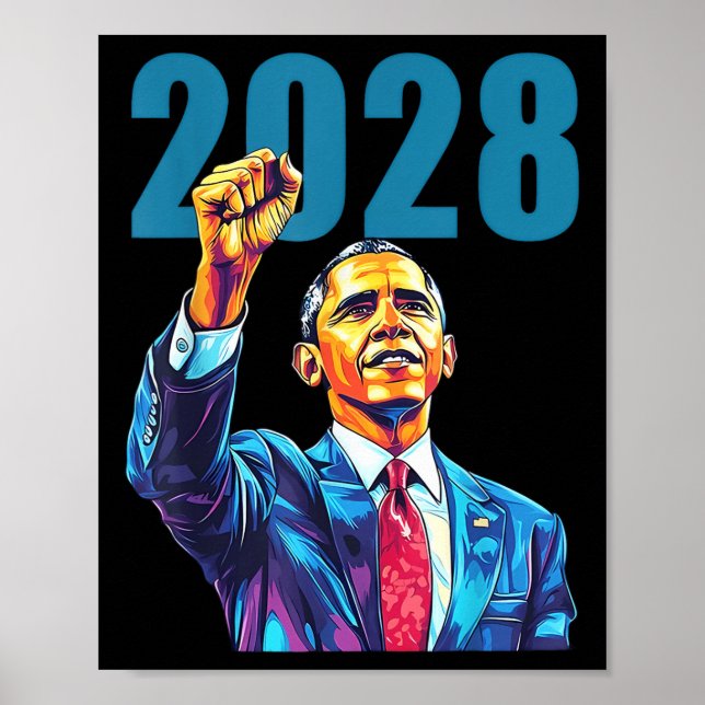 Obama For President 2028 Obama 48th President Of A Poster (Front)