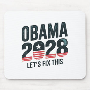 Obama For President 2028 Political Rally Election, Mouse Pad