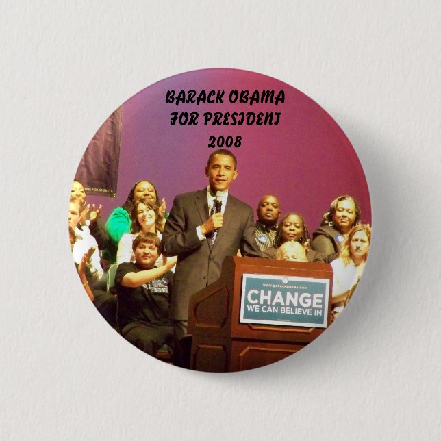 OBAMA FOR PRESIDENT 2 INCH ROUND BUTTON (Front)