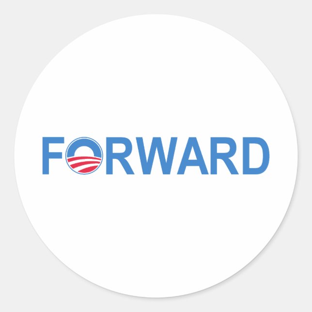 Obama Forward Classic Round Sticker (Front)