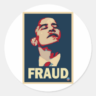 Obama Fraud Classic Round Sticker