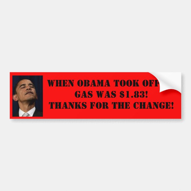 Obama Gas Price Bumpersticker Bumper Sticker (Front)