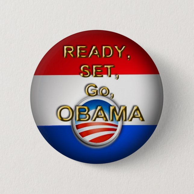 obama go 2 inch round button (Front)