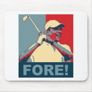 Obama Golfing FORE! Mouse Pad