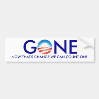 Obama, GONE! Bumper Sticker