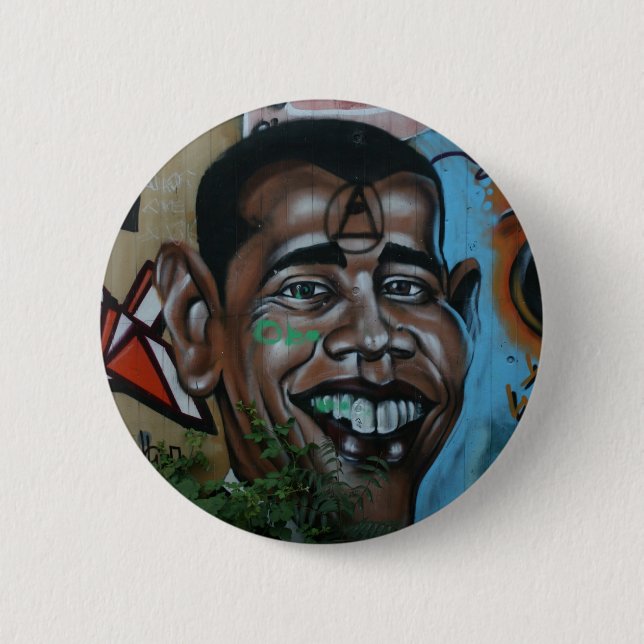 Obama Graffiti 2 Inch Round Button (Front)