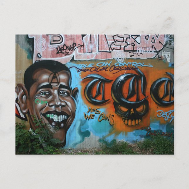 Obama Graffiti Postcard (Front)