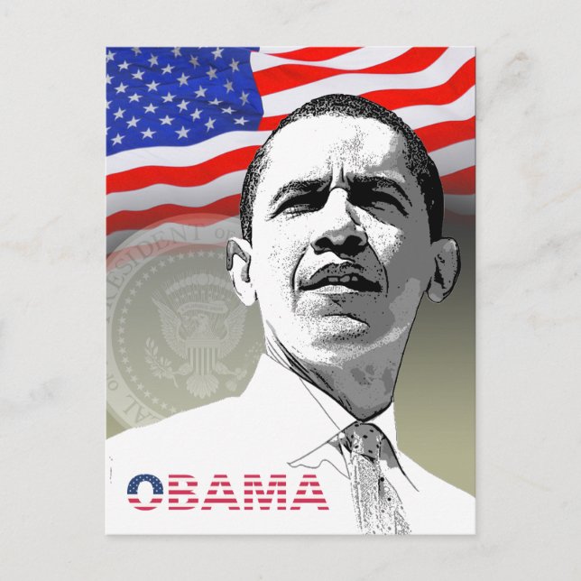 Obama - Greetings from... - Postcard - Template (Front)