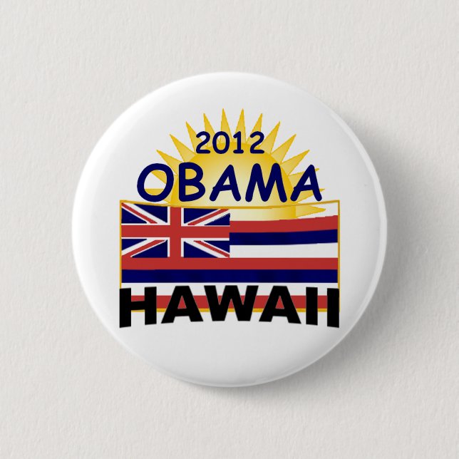 Obama Hawaii 2012) 2 Inch Round Button (Front)