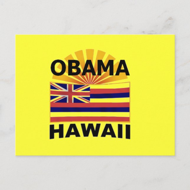 Obama Hawaii Postcard (Front)