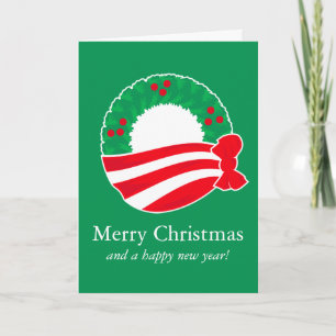 Obama Holiday Wreath Card