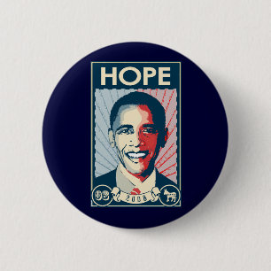 OBAMA HOPE 2 INCH ROUND BUTTON