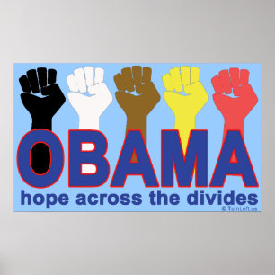 OBAMA HOPE ACROSS THE DIVIDES POSTER