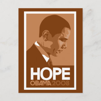 Obama Hope Carte postale Brown