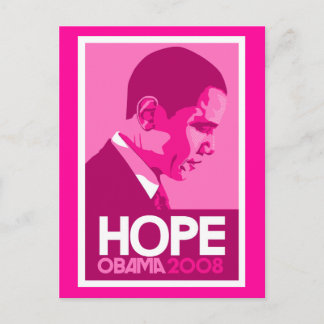 Obama - Hope Dark Pink Postcard