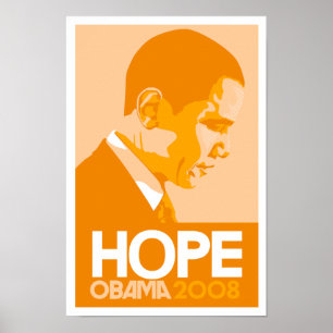 Obama - Hope Orange Poster