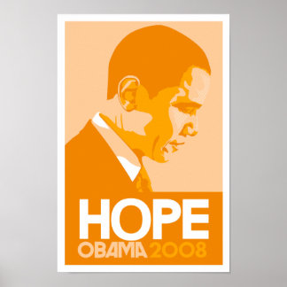 Obama - Hope Orange Poster