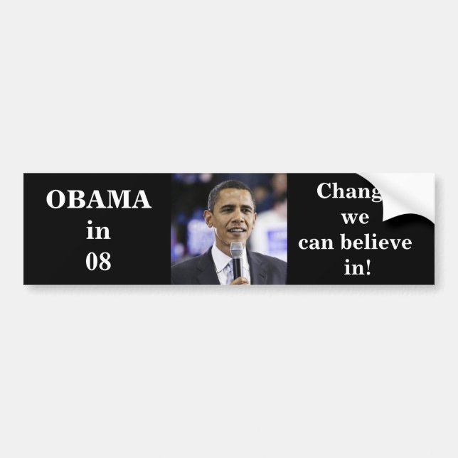 OBAMA in 08 Bumper Sticker (Front)