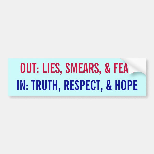 Obama In and Out Bumper Sticker (Front)