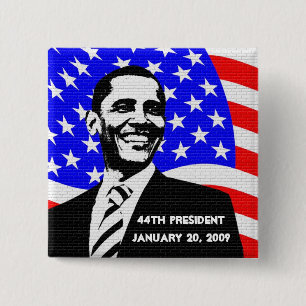 Obama Inauguration 2009 Memorabilia 2 Inch Square Button