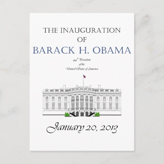 Obama Inauguration 2013 Postcard (Front)