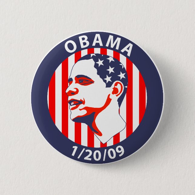 Obama  Inauguration 2 Inch Round Button (Front)