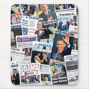 Obama Inauguration International Front Pages Mouse Pad