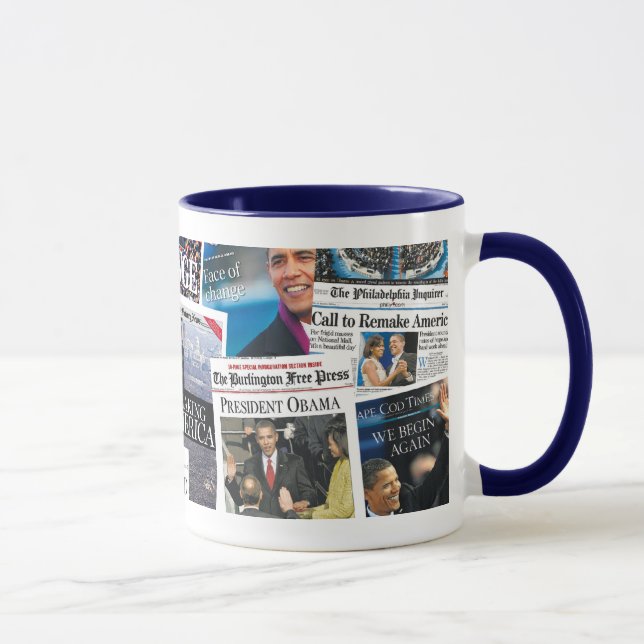 Obama Inauguration Newspaper Mug (Right)