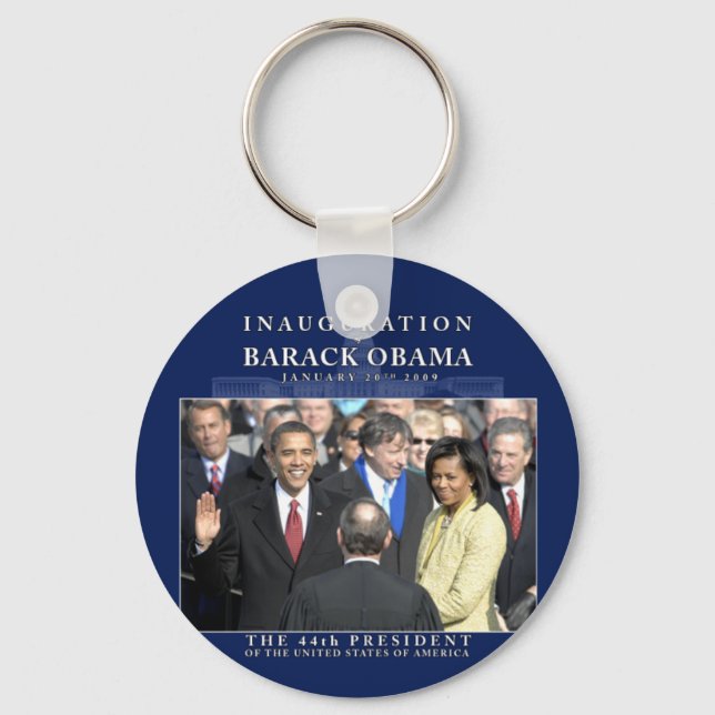 Obama Inauguration Photo Keychain (Front)