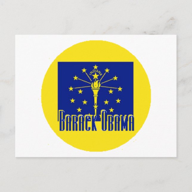Obama INDIANA Postcard (Front)
