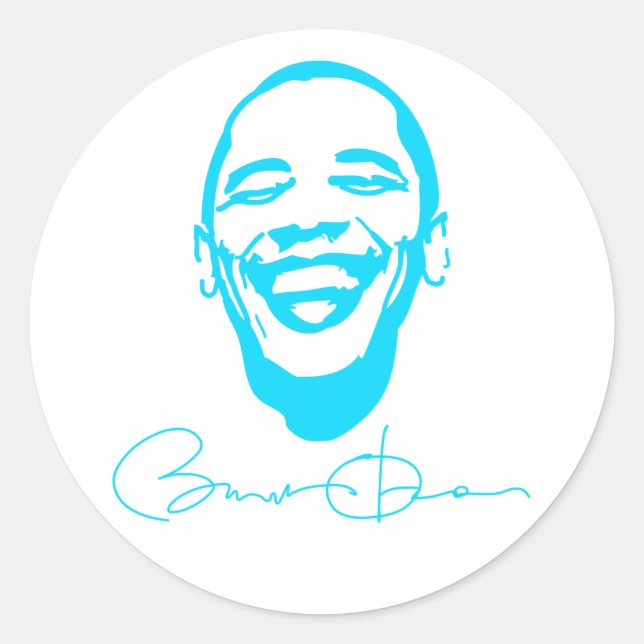 Obama Infectious Smile Signature Sticker (Front)
