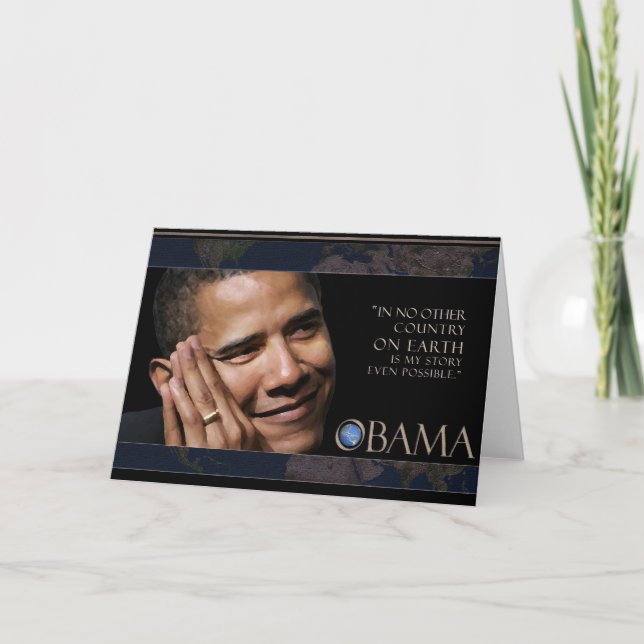 Obama Inspirational Quote Card (Front)