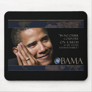 Obama Inspirational Quote Mouse Pad