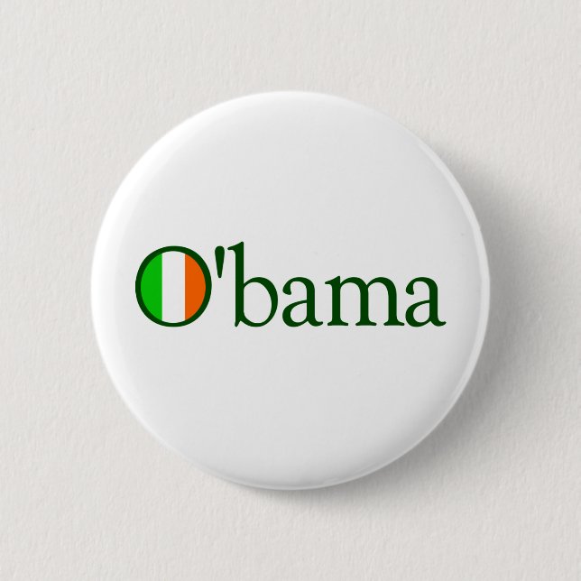 Obama Irish 2 Inch Round Button (Front)