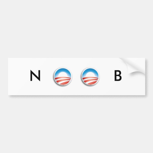 Obama is a NOOB Bumper Sticker (Front)