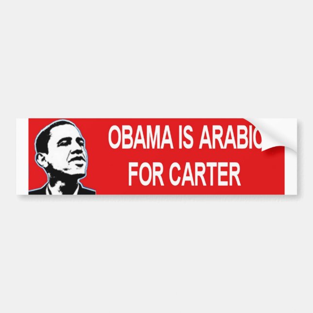 Obama is Arabic Bumper Sticker (Front)