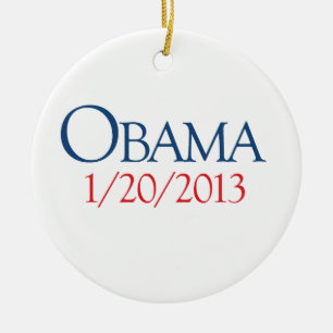 OBAMA JANUARY 20 -.png Ceramic Ornament