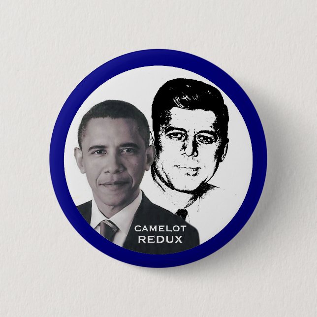 Obama & JFK 2 Inch Round Button (Front)