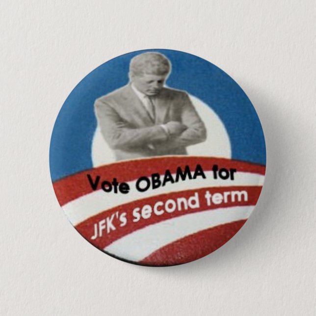 Obama / JFK Logo Button (Front)