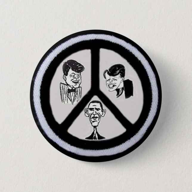 Obama/JFK/RFK Peace Button (Front)