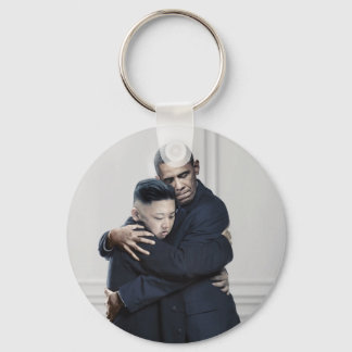 Obama Kim Jong Un North Korea Love Keychain
