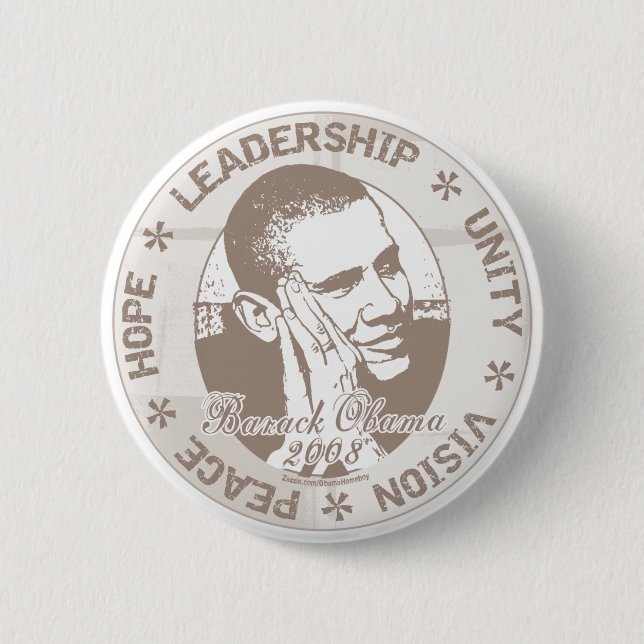Obama Leadership Button  (Front)