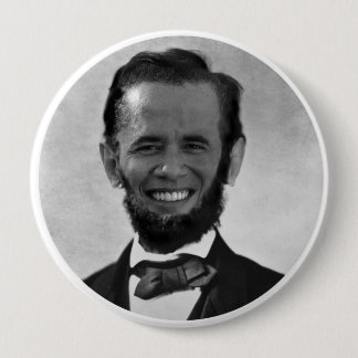 OBAMA LINCOLN 4 INCH ROUND BUTTON