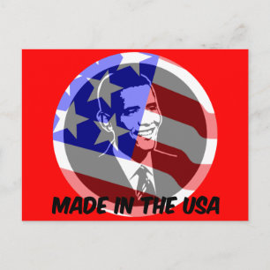 Obama made in the USA Postcard