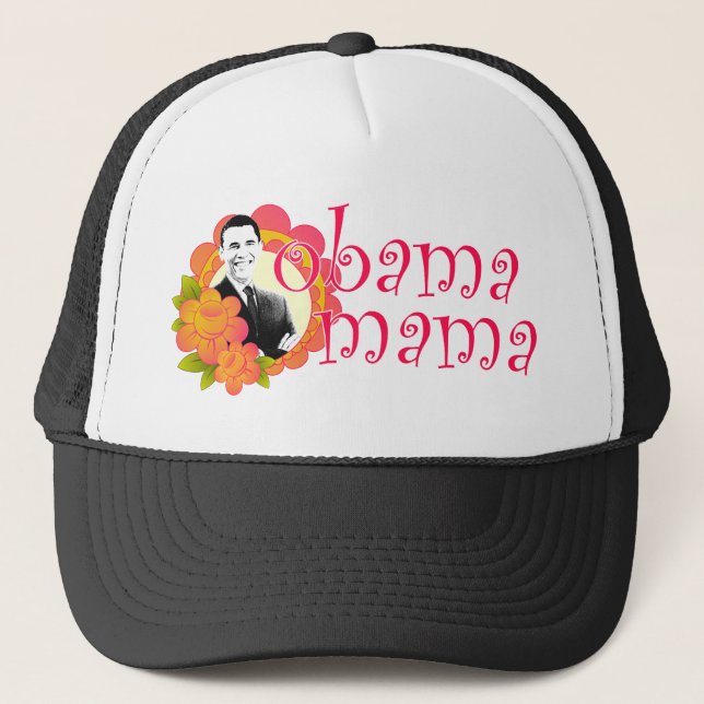 obama mama trucker hat (Front)