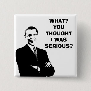 OBAMA MERCHANDISE 2 INCH SQUARE BUTTON