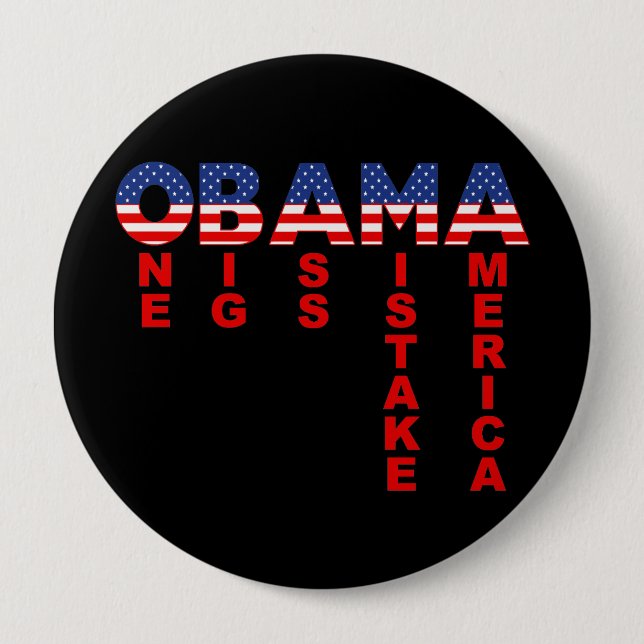 Obama Mistake 1 4 Inch Round Button (Front)