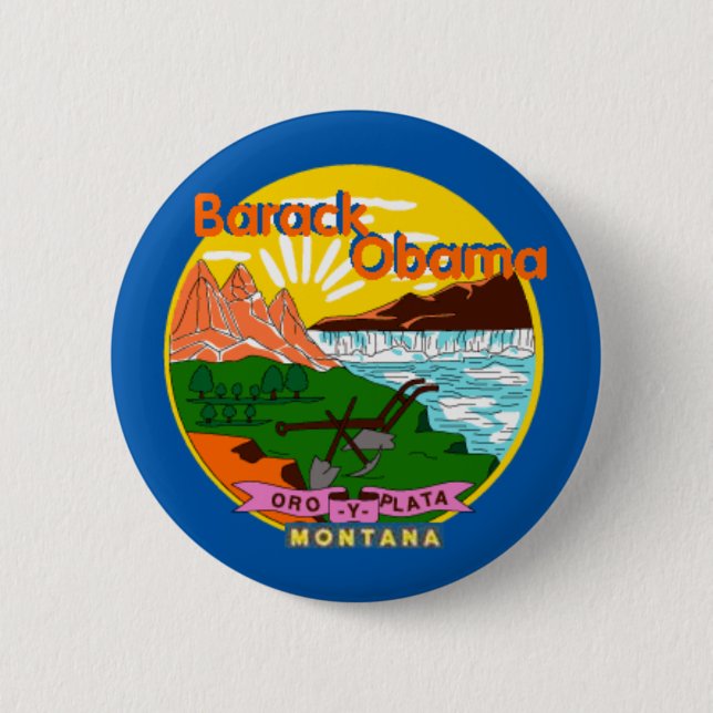Obama Montana Button (Front)
