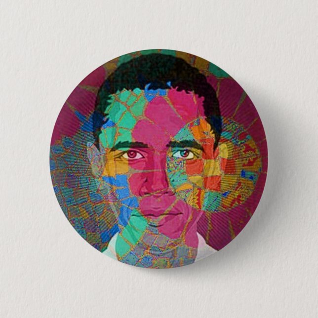 Obama Mosaic-style Button (Front)