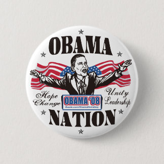 Obama Nation Cartoon Button 